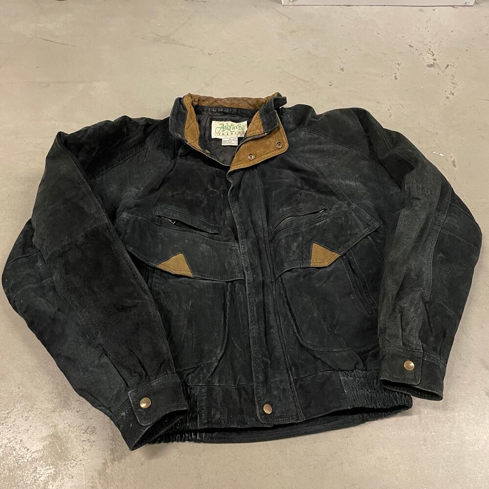 vintage 90s ash creek leather western jacket